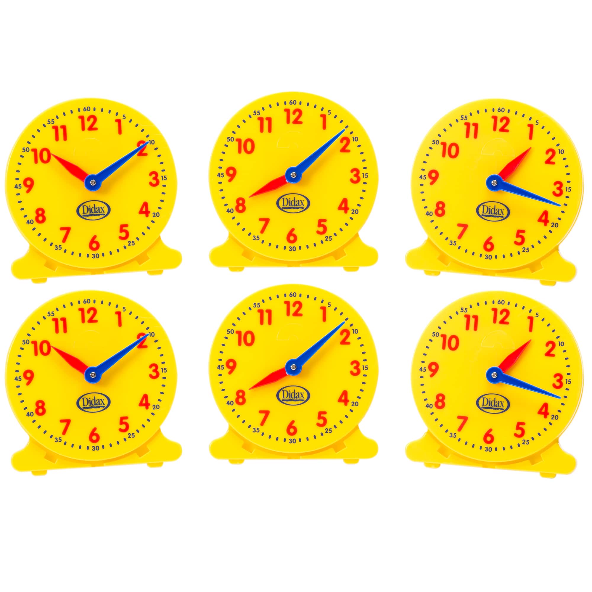 Didax 5" Student Clocks, Set of 6